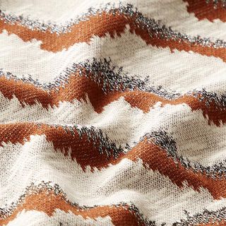 Gebreid jacquard glitter zebrapatroon – ecru/reekalf, 