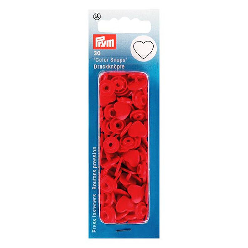 Drukknopen Color Snaps hart 4 - rood| Prym,  image number 2