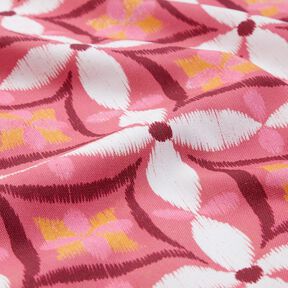 Decostof Canvas Borduurwerklook groot – pink/ivoor, 