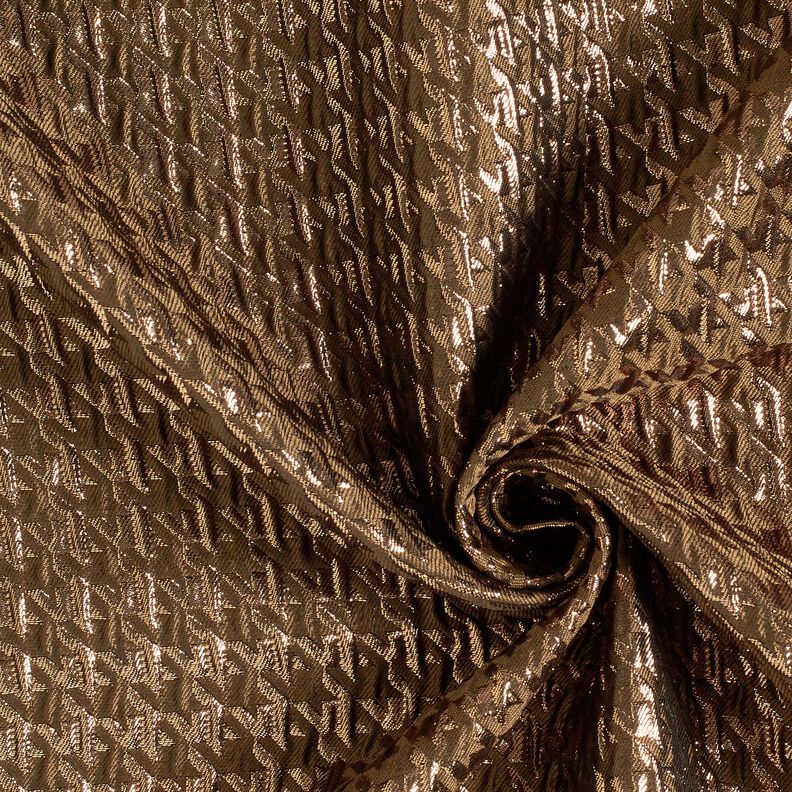 Cloqué Glitter pied-de-poule – middelbruin, image number 3