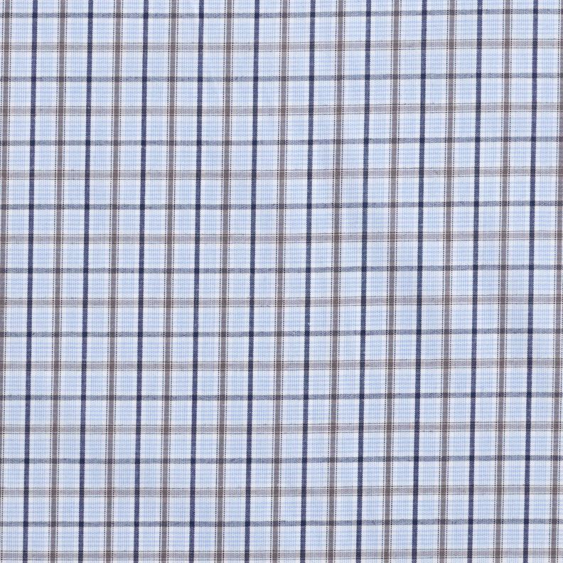 Overhemdenstof klassieke ruit – lichtblauw/marineblauw,  image number 1