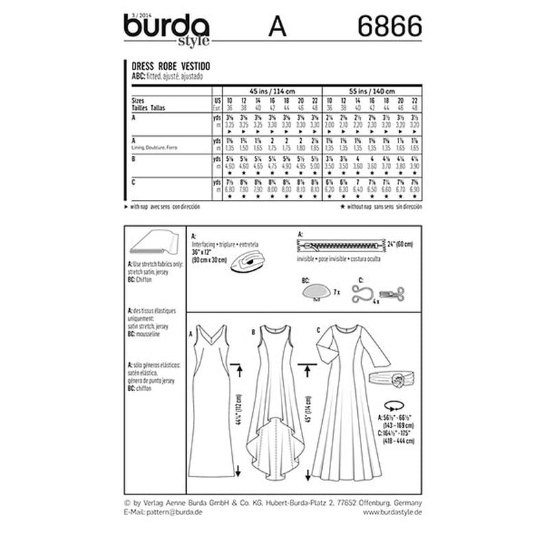 Avondjurk / Bovenjurk, Burda 6866,  image number 4