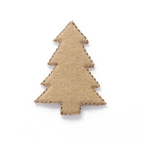 Applicatie Vilt Kerstboom [4 cm] – beige, 