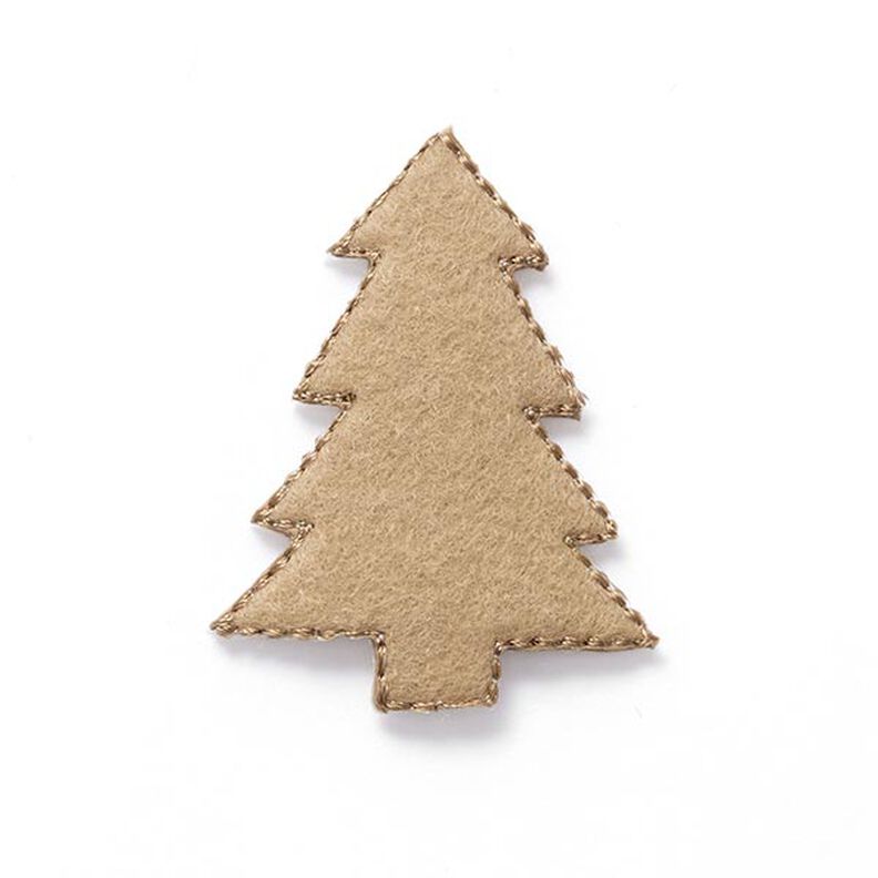 Applicatie Vilt Kerstboom [4 cm] – beige,  image number 1