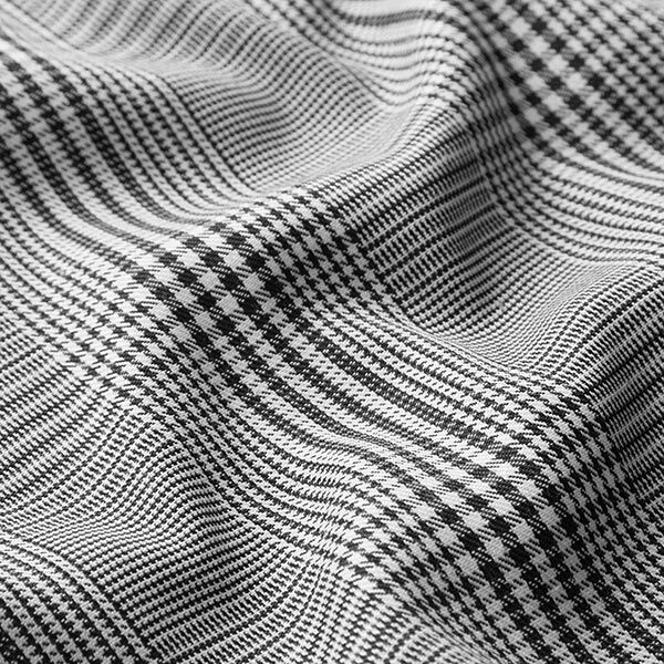 Opgeruwde geweven stof glencheck – zwart/wit,  image number 2