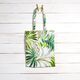 Decostof Canvas exotische bladeren – groen/wit,  thumbnail number 6