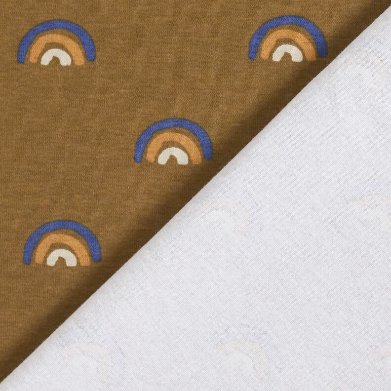 Katoenjersey kleine regenbogen  – middelbruin | Stofrestant 80cm,  image number 5