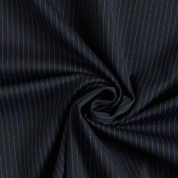 Jersey Punto di Milano naaldstrepen – zwart/indigo,  image number 4