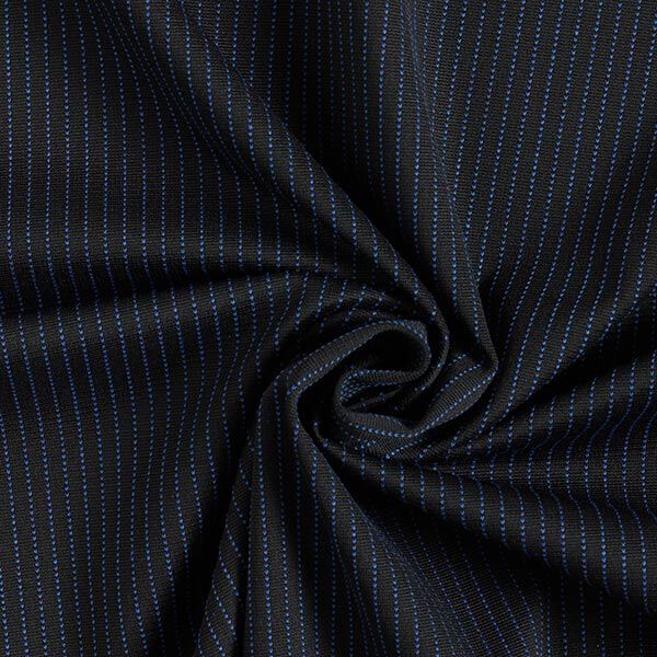 Jersey Punto di Milano naaldstrepen – zwart/indigo, image number 4