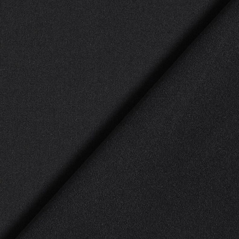 Jersey geborstelde binnenkant effen – zwart,  image number 3