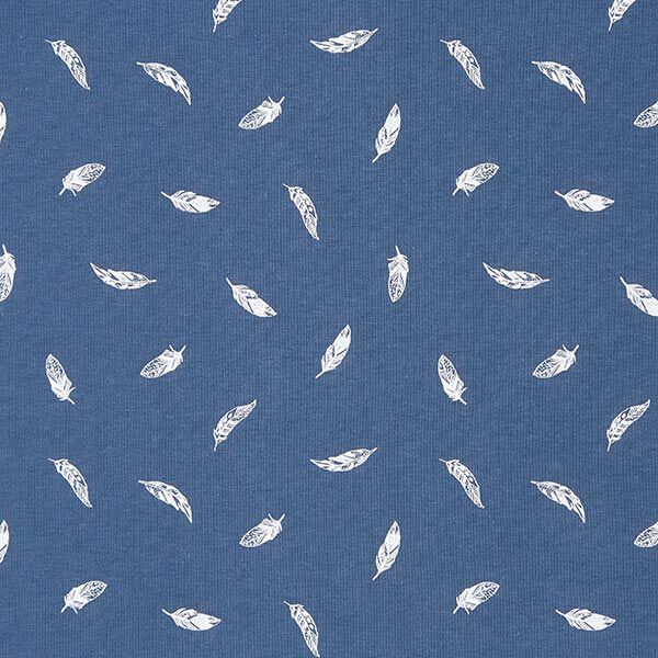 Katoenjersey Veren – jeansblauw, image number 1
