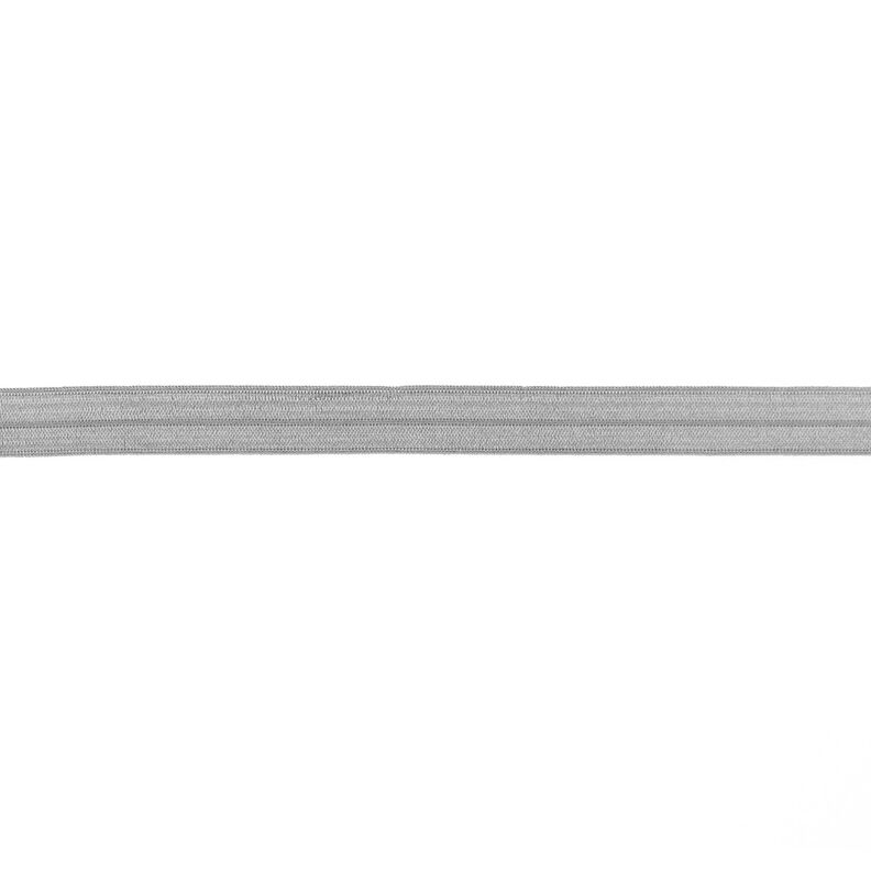 Elastische boordstrook  glanzend [15 mm] – zilver,  image number 1