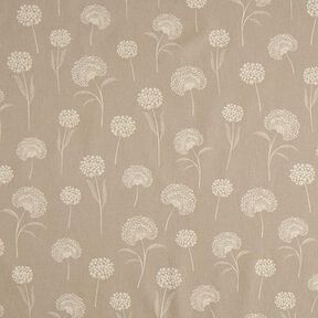 Decostof Half panama Paardenbloemen – natuur/wit, 