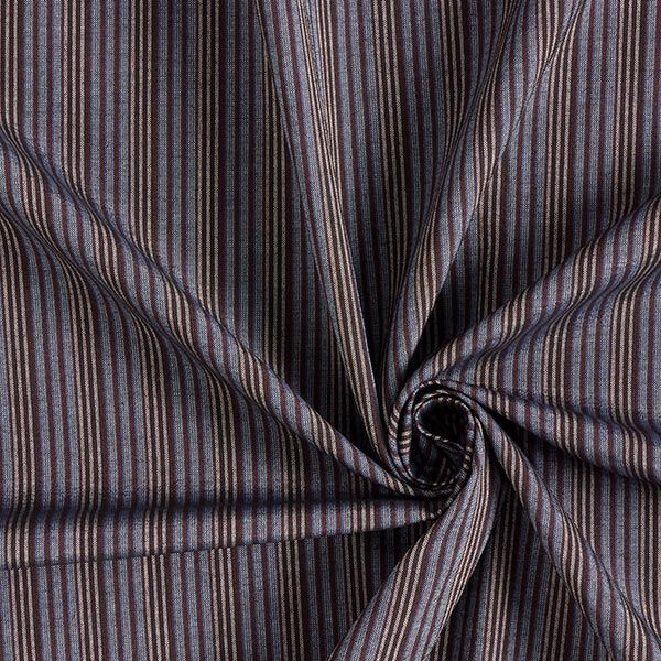 Overhemdenstof brede en smalle strepen – blauw/anthraciet,  image number 3