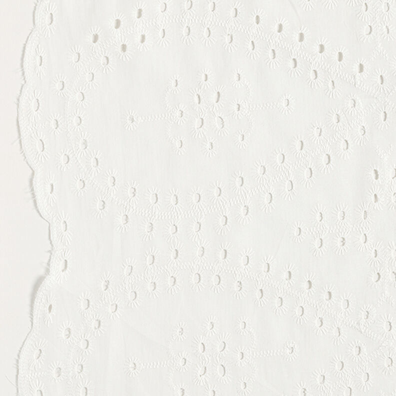 Katoenen stof los borduursel druppels – wit,  image number 5
