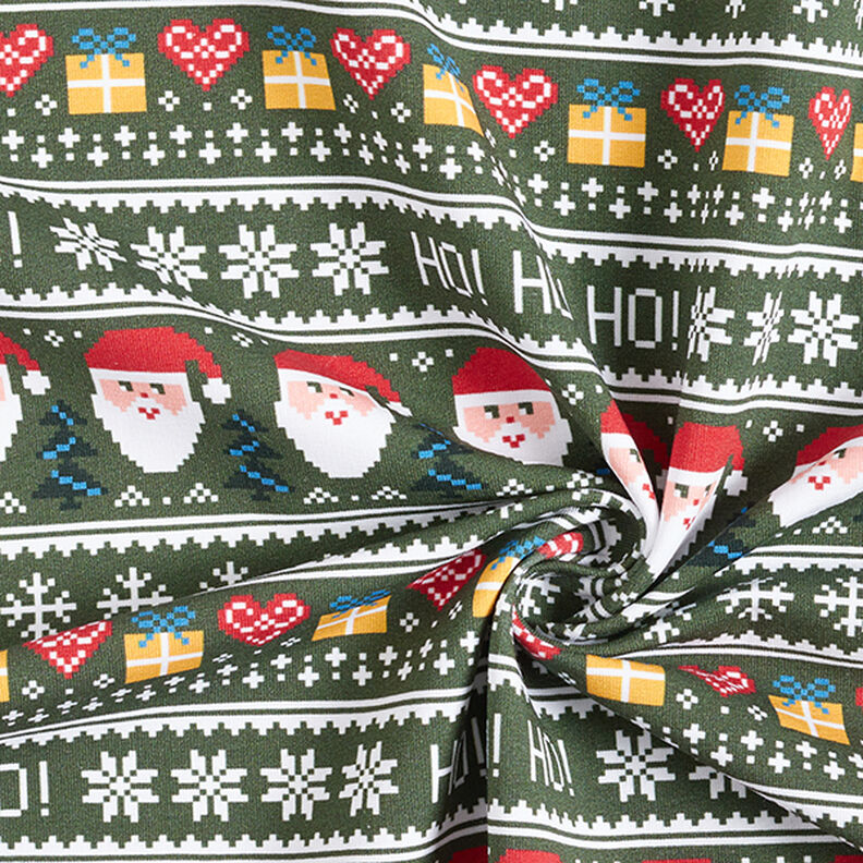 French Terry Ho! Ho! Ho! – donkergrenen,  image number 3