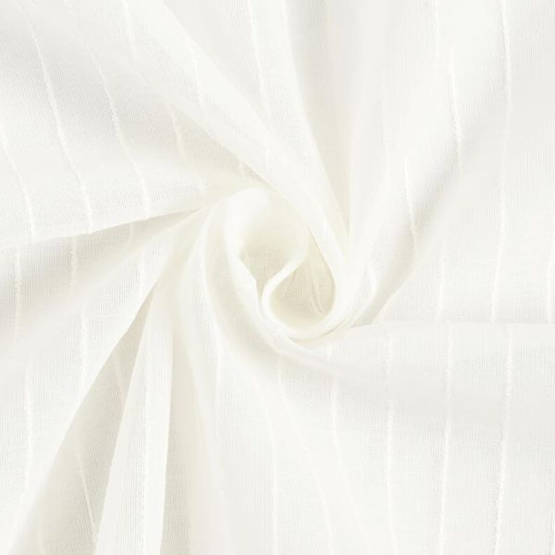 Gordijnstof brede strepen effectgaren 300 cm – wit,  image number 1