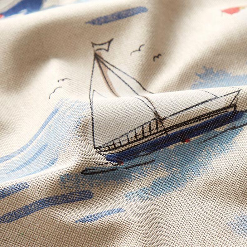 Decostof Half panama Boten – blauw/rood,  image number 2