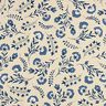Decostof Half panama Bloemetjes – natuur/oceaanblauw,  thumbnail number 1