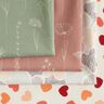 Decostof Half panama verdeelde harten – creme/donkerrood,  thumbnail number 5