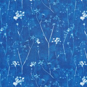 Viscosestof Paardenbloemen – koningsblauw/wit, 