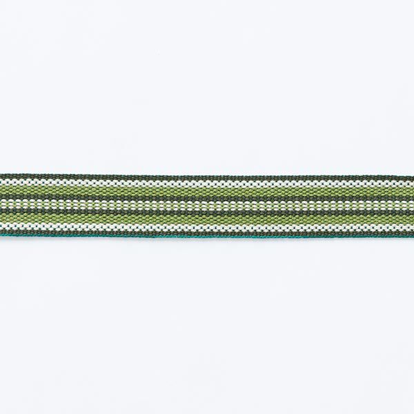 Webband etno [ 15 mm ] – donkergroen/grasgroen,  image number 1