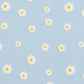 Wafel jersey Madeliefjes – zilverblauw, 