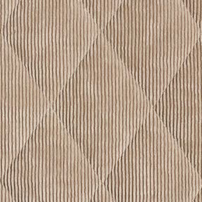 Doorgestikte stof Corduroy met bonten ruiten – taupe, 