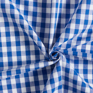 Katoenen stof Vichy - 1 cm – koningsblauw, 