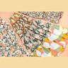 Katoenpopeline abstracte vormen | Nerida Hansen – olijf/kreeft,  thumbnail number 5