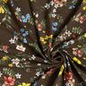 Viscosejersey Kleine bloempjes – donkerbruin/vuurrood,  thumbnail number 3