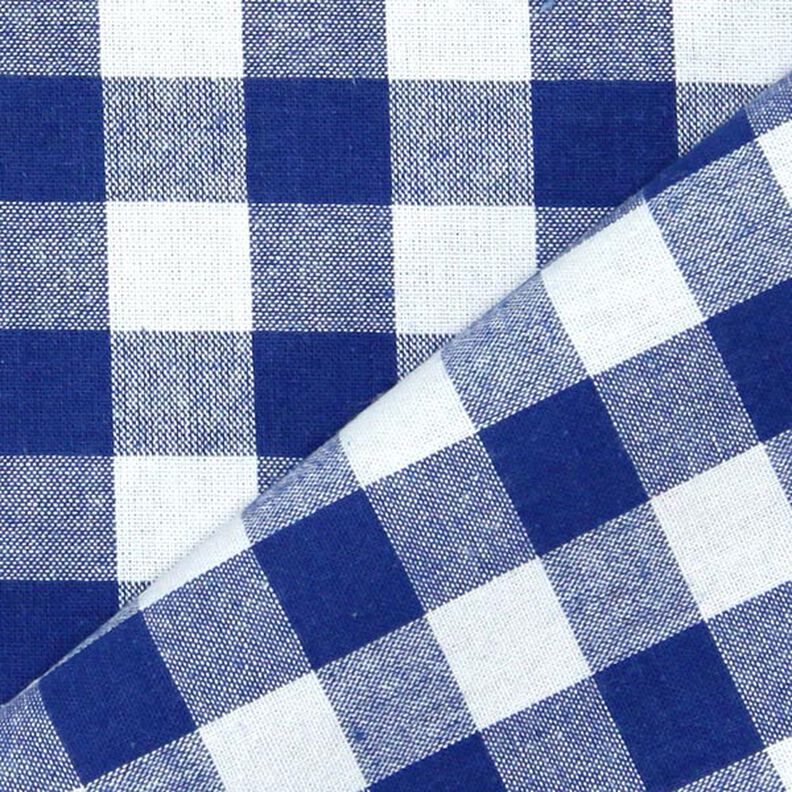 Katoenen stof Vichy ruit 1,7 cm – koningsblauw/wit,  image number 3