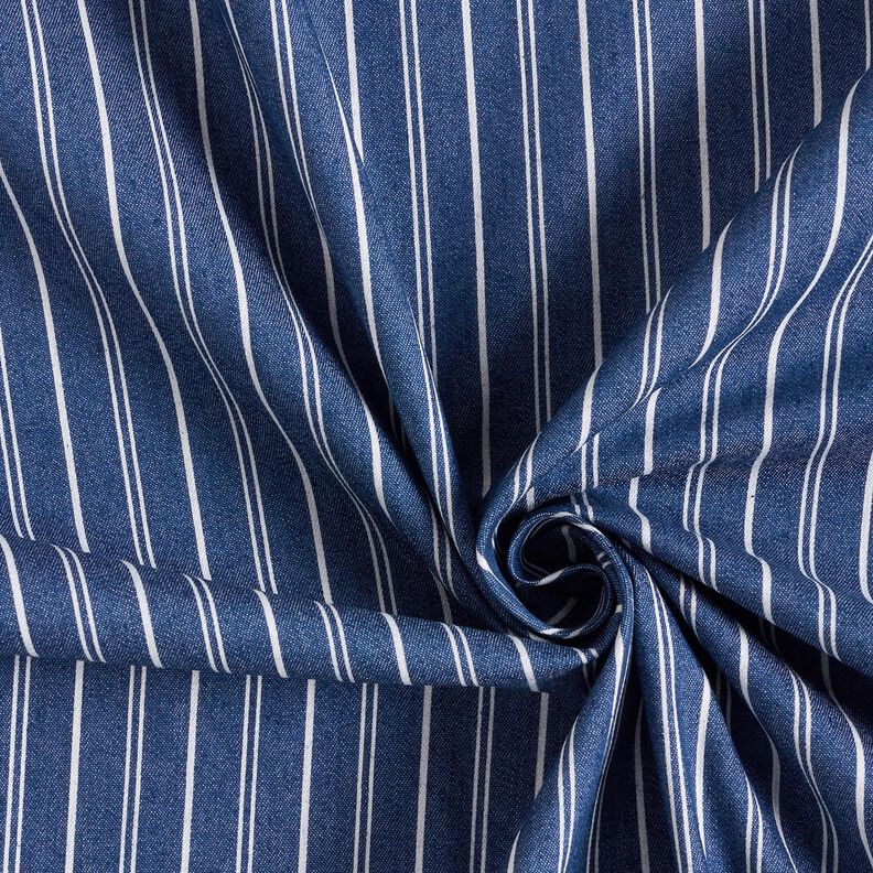 Lichte stretch jeans krijtstrepen – jeansblauw,  image number 4