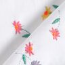 Fijne katoenen batist opgestikte bloemen | Poppy Fabrics – wit/neon oranje,  thumbnail number 4