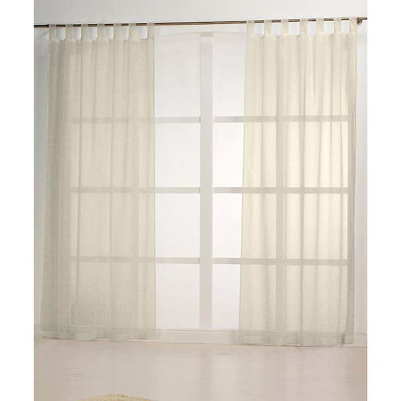 Gordijnstof voile linnenlook 300 cm – natuur,  image number 5