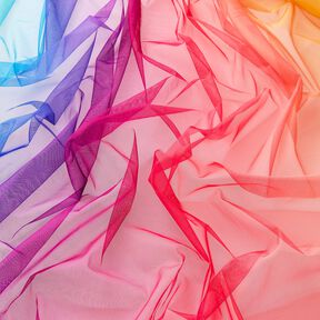 Softmesh Regenboog-verloop – aquablauw/intens roze, 