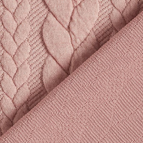 Jerseyjacquard cloqué kabelsteekpatroon – roos,  image number 4