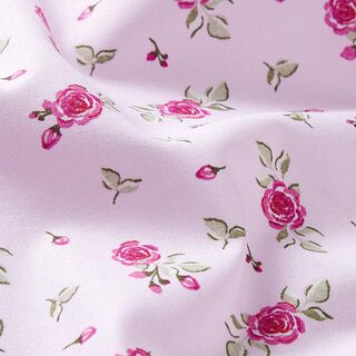 Katoenpopeline Kleine rozen – roze, 