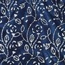 viscose voile batik bladtakken – indigo/wit,  thumbnail number 1