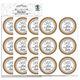 Stickerset huwelijk Save the Date Ø 4,8 cm [ 24 Stuk ] – ecru/beige,  thumbnail number 4