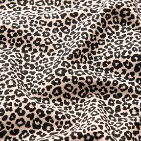 Katoenjersey Mini luipaardprint – natuur/zwart, 