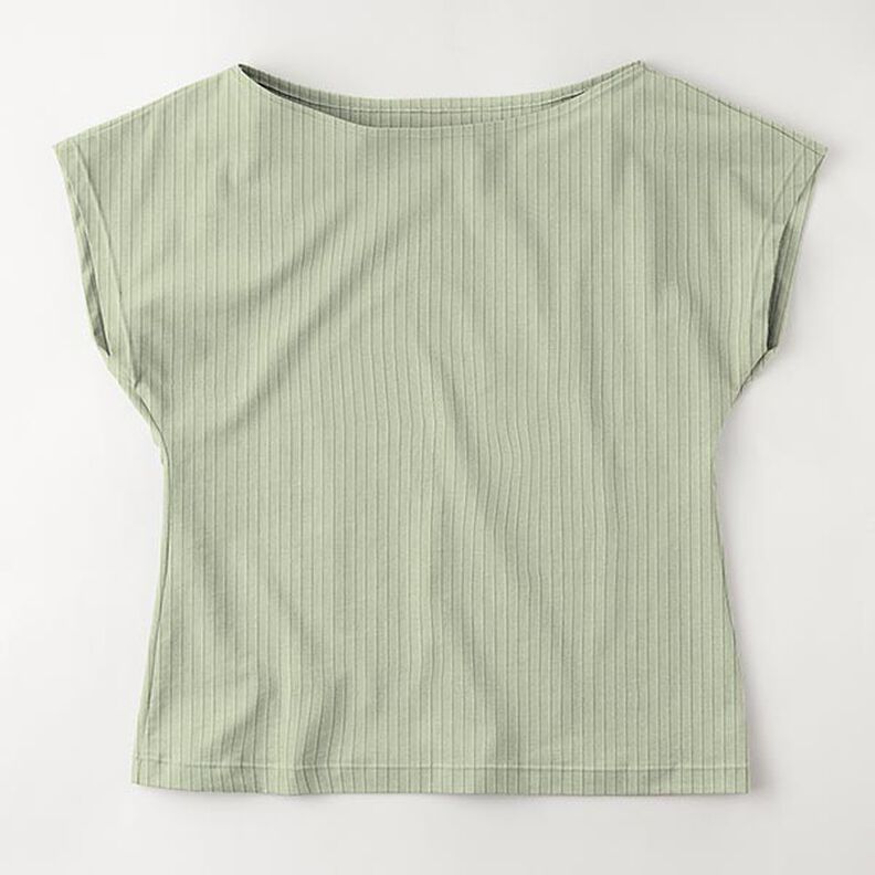 Ribjersey effen – pistache,  image number 8