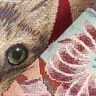 Panel Gobelin Kerstkat – lichtblauw/rood,  thumbnail number 4