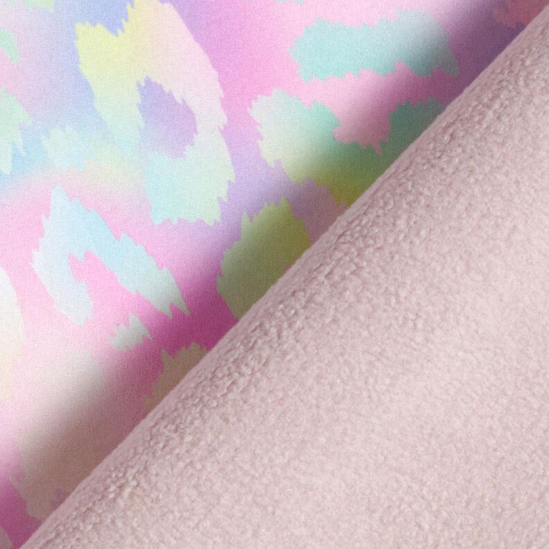 Softshell Luipaardprint regenboog &ndash; pastellila,  image number 4