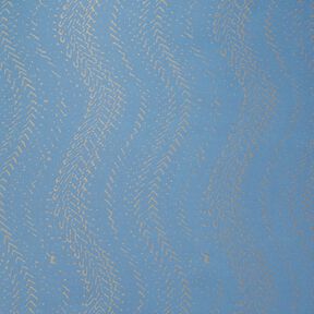 Voeringstof Jacquard Schaalpatroon – blauw/goud, 