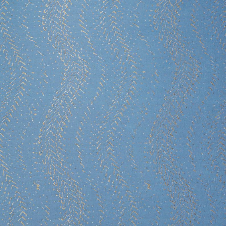 Voeringstof Jacquard Schaalpatroon – blauw/goud,  image number 1