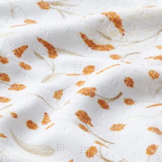 Fijngebreide jersey met gaatjesmotief Bloemen – wit, 