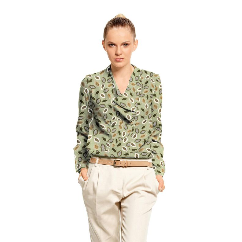 Viscosestof Papaja's – riet/taupe, image number 5
