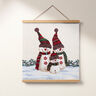 Panel Gobelin Sneeuwman trio – lichtbeige,  thumbnail number 6