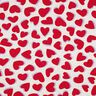Sweatshirt geruwd Harten | Poppy Fabrics – natuur/rood,  thumbnail number 1